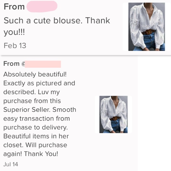 White Boho Eyelet Shirt, French Style Collar Button Front, Eyelet Embroidery - Picture 14 of 14